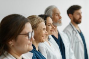 Doctors in a line